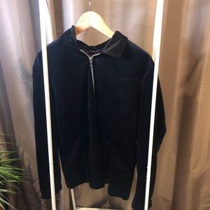 21men Suede black sweater Size XL